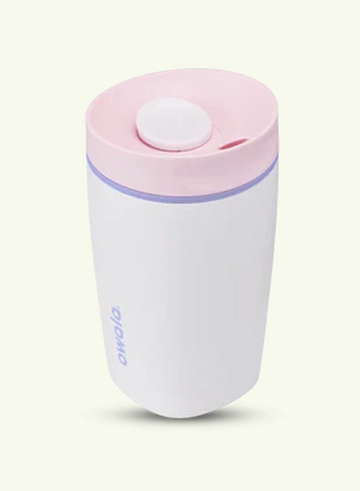 Owala （Candy Coated 12oz） SmoothSip Slider Insulated Stainless Steel Coffee Tumbler, Reusable Iced Coffee Cup, Hot Coffee Travel Mug, BPA Free - Image 1